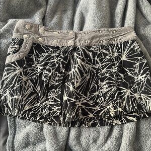 Monki Black and Gray Mini Skirt